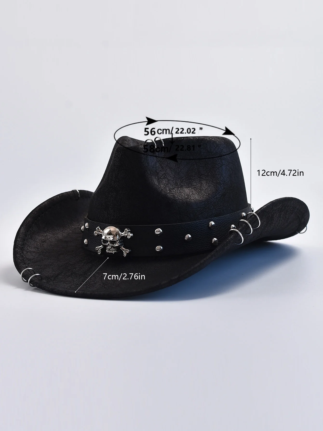 Kunstleder Vintage Western Cowboy Hut für Männer Gentleman Jazz Hüte Panama Cowgirl Hut Sombrero Hombre – Detail 2