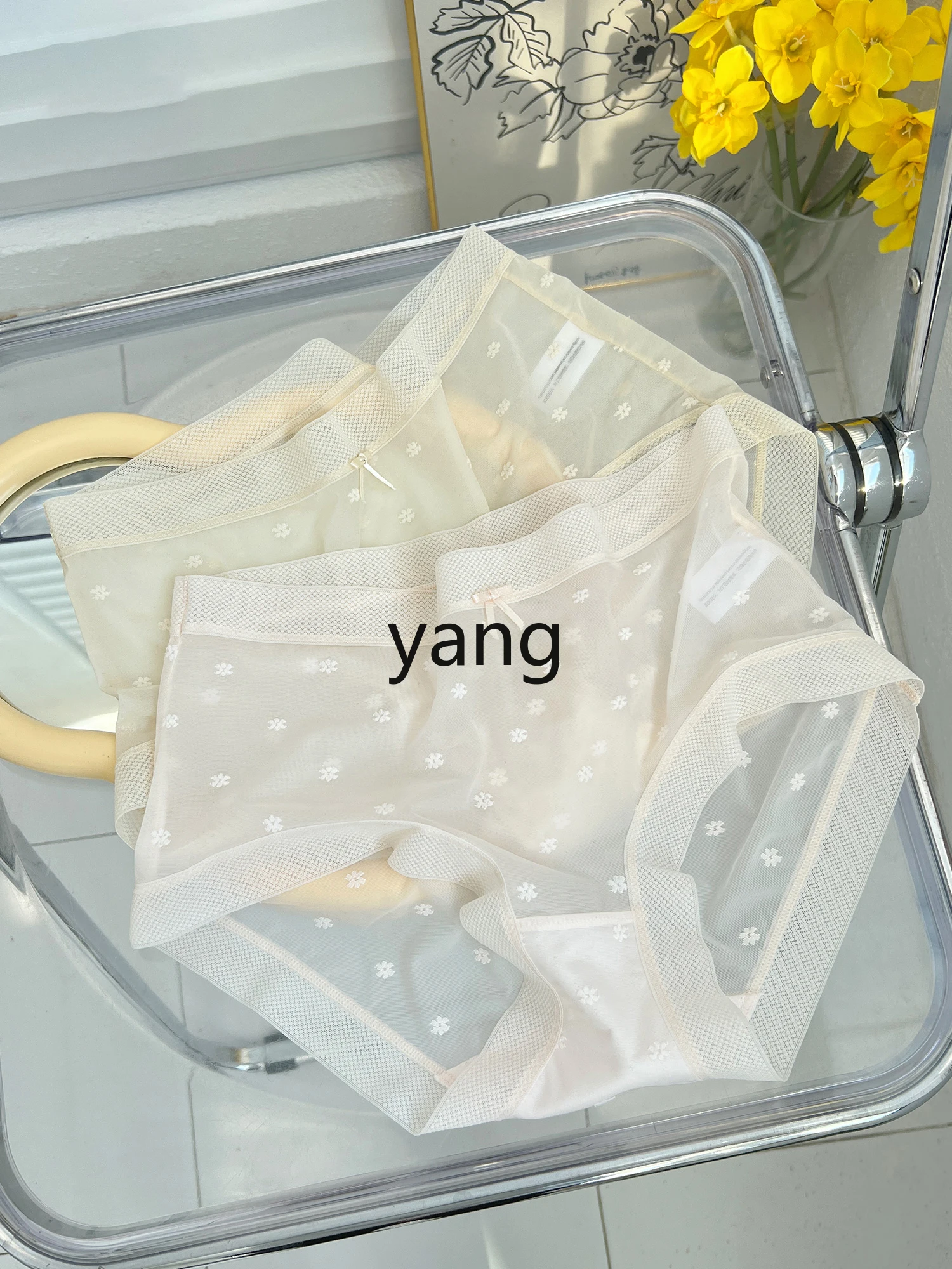 LMM seamless underwear women's ultra-thin ice silk ultra-transparent shorts cotton bottom crotch breathable mid-waist briefs