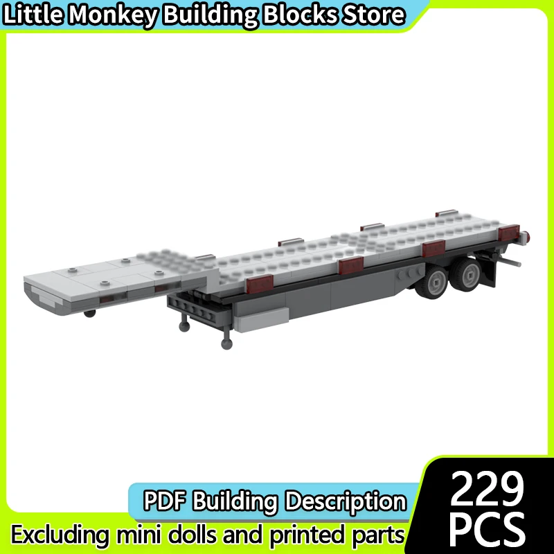 

Модель городской спасательной техники MOC, строительные кирпичи, бордовый прицеп, модульная технология, детские праздничные подарки, сборные игрушки, костюм