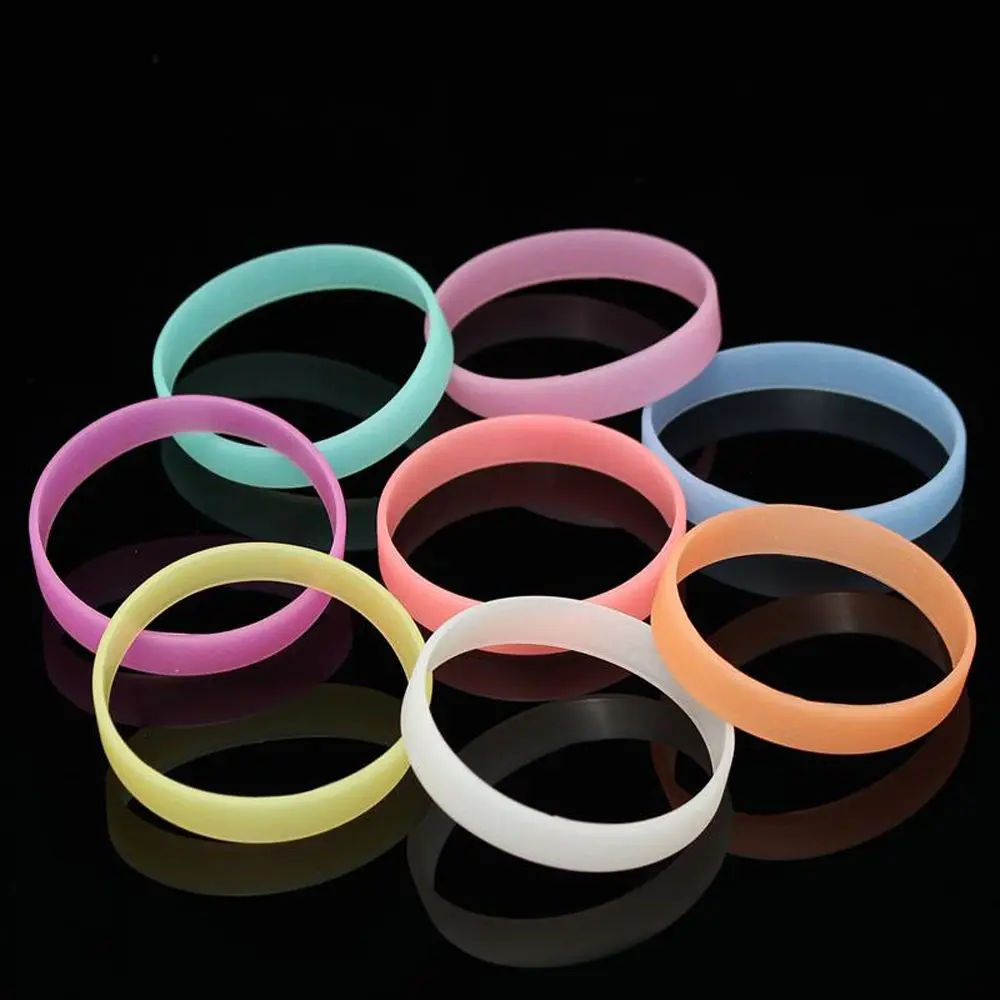 Luminous Rubber Bracelets For Men Women Bangles Sports Wristbands Silicone Sweat Band Flexible Bracelets