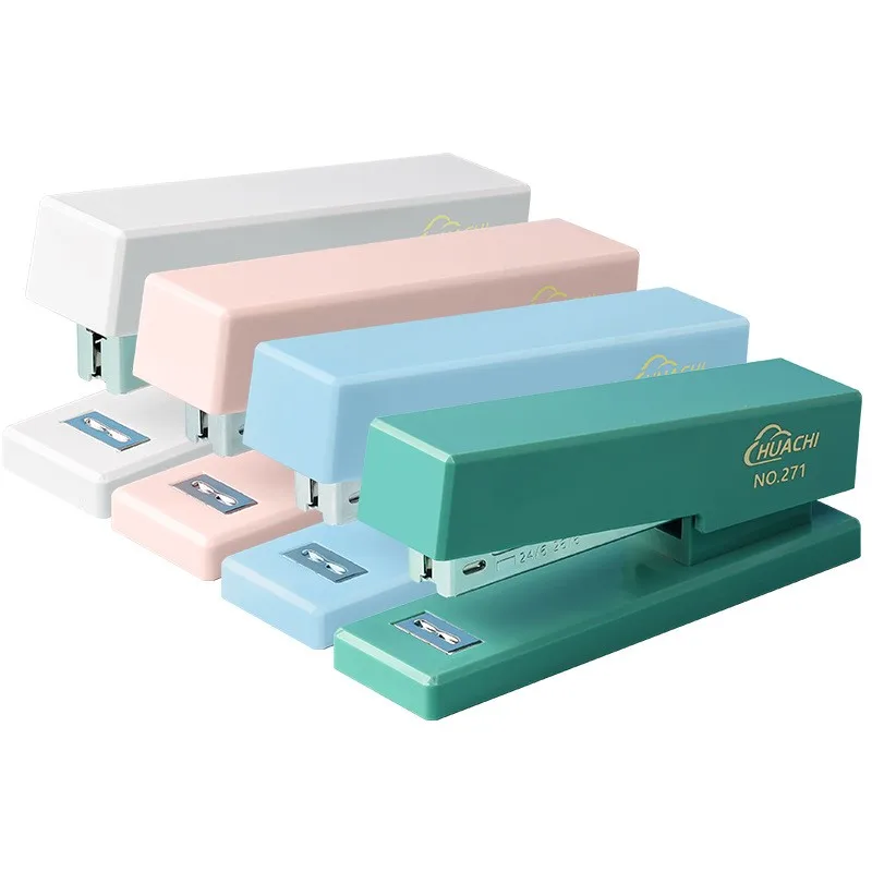 

Многоцветный настольный степлер для бумаги, прочный биндер для книг, модные канцелярские принадлежности для офиса и школы