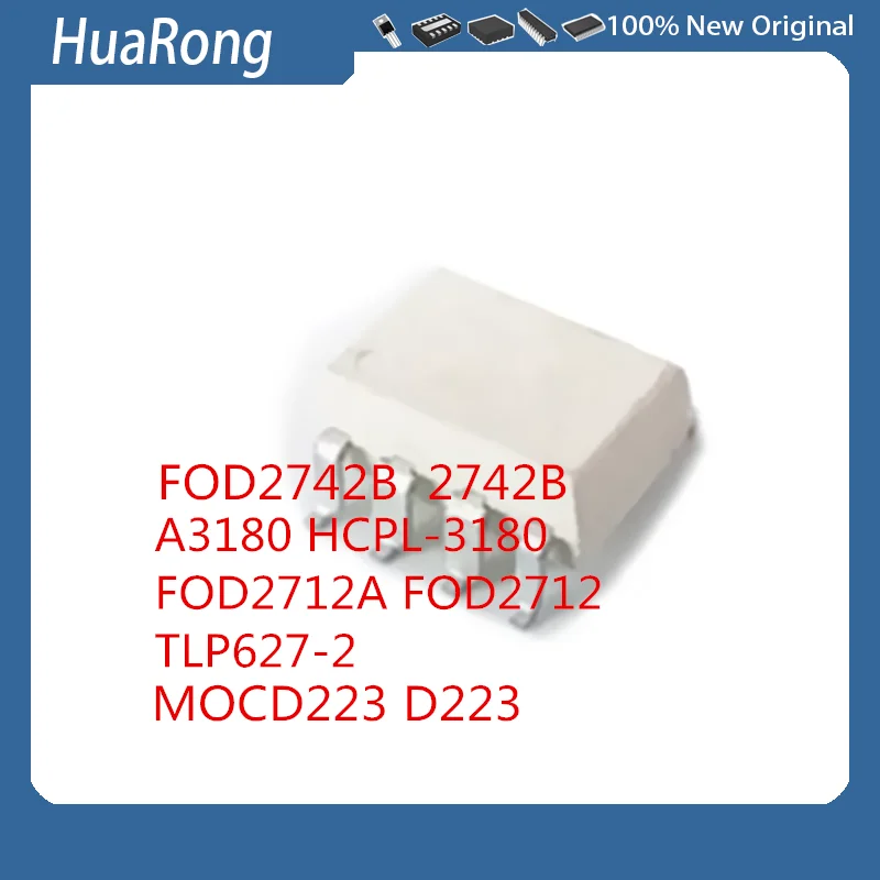 20Pcs/Lot  A3180 HCPL-3180 HCPL3180  F3180 FOD3180  SOP-8   FOD2712A FOD2712   TLP627-2   MOCD223  D223    FOD2742B  2742B