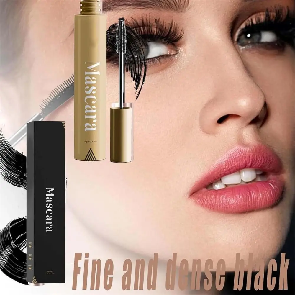 Nieuwe niet-vlekkerige bruine mascara Transpiratie Dikke lange mascara's Waterdichte gekrulde instant mascara voor oudere vrouwen