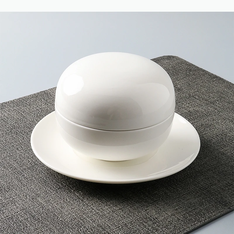 السيراميك المميزة إناء عميق غطاء الحساء طبق الطعام الحلوى أطباق الفاكهة ديم سوم طبق على البخار أطباق رامين #1