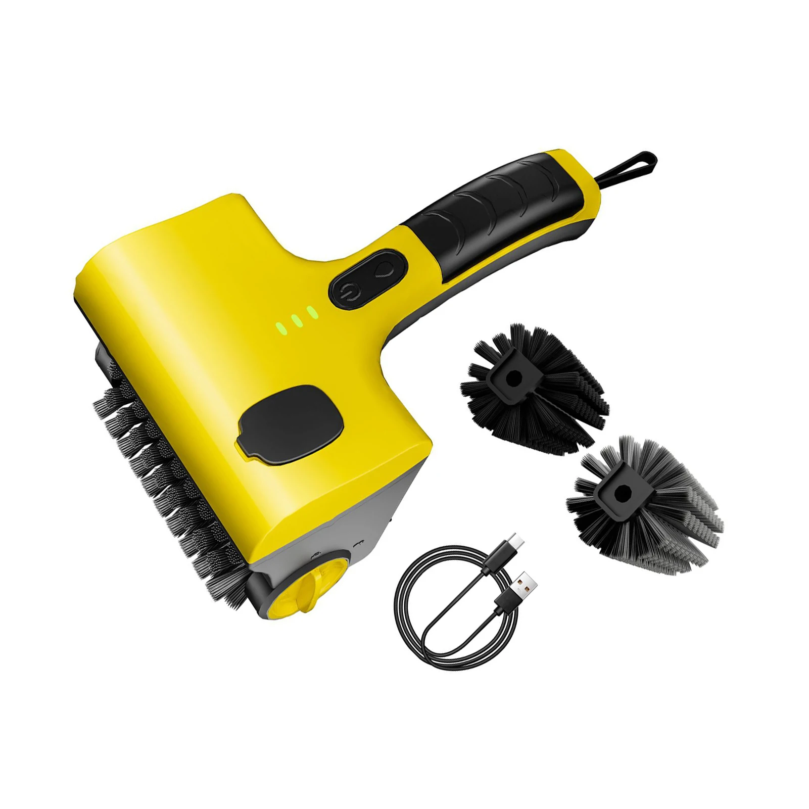 

Wireless Electric Barbecue Grill Cleaning Brush, Household Kitchen Tile Cleaning Brush Replaceable Brush Heads