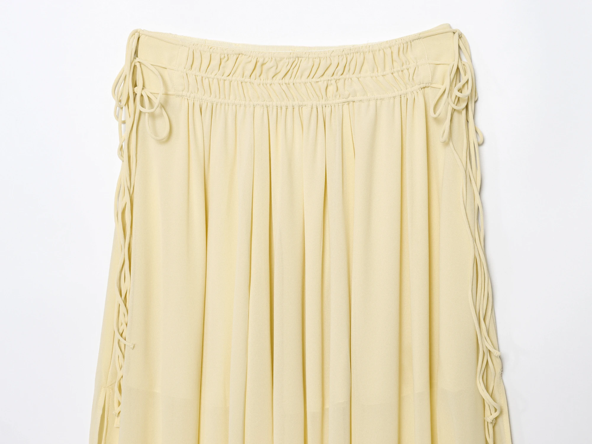 2022 zomer nieuwe producten dameskleding modieuze hoge taille Franse losse golvende chiffon lange rok