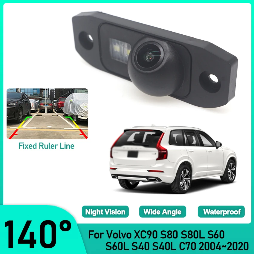 

Rear View Camera For Volvo XC90 S80 S80L S60 S60L S40 S40L C70 2004~2019 2020 Full HD Night Vision Waterproof Reverse Camera