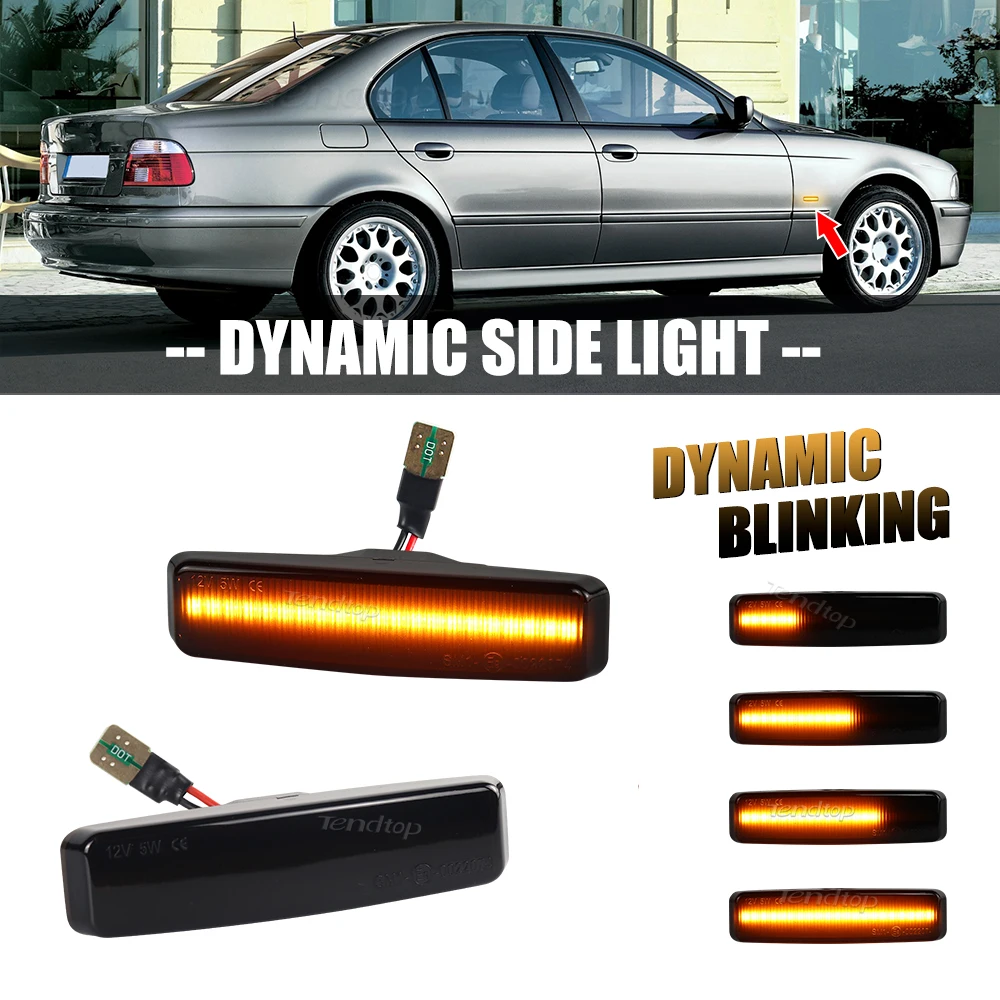Dynamic LED Turn Signal Side Marker Lamp Indicator Light For BMW 5 Series 5er E39 Mod. Bj. 12/ 1995 - 6/ 2003