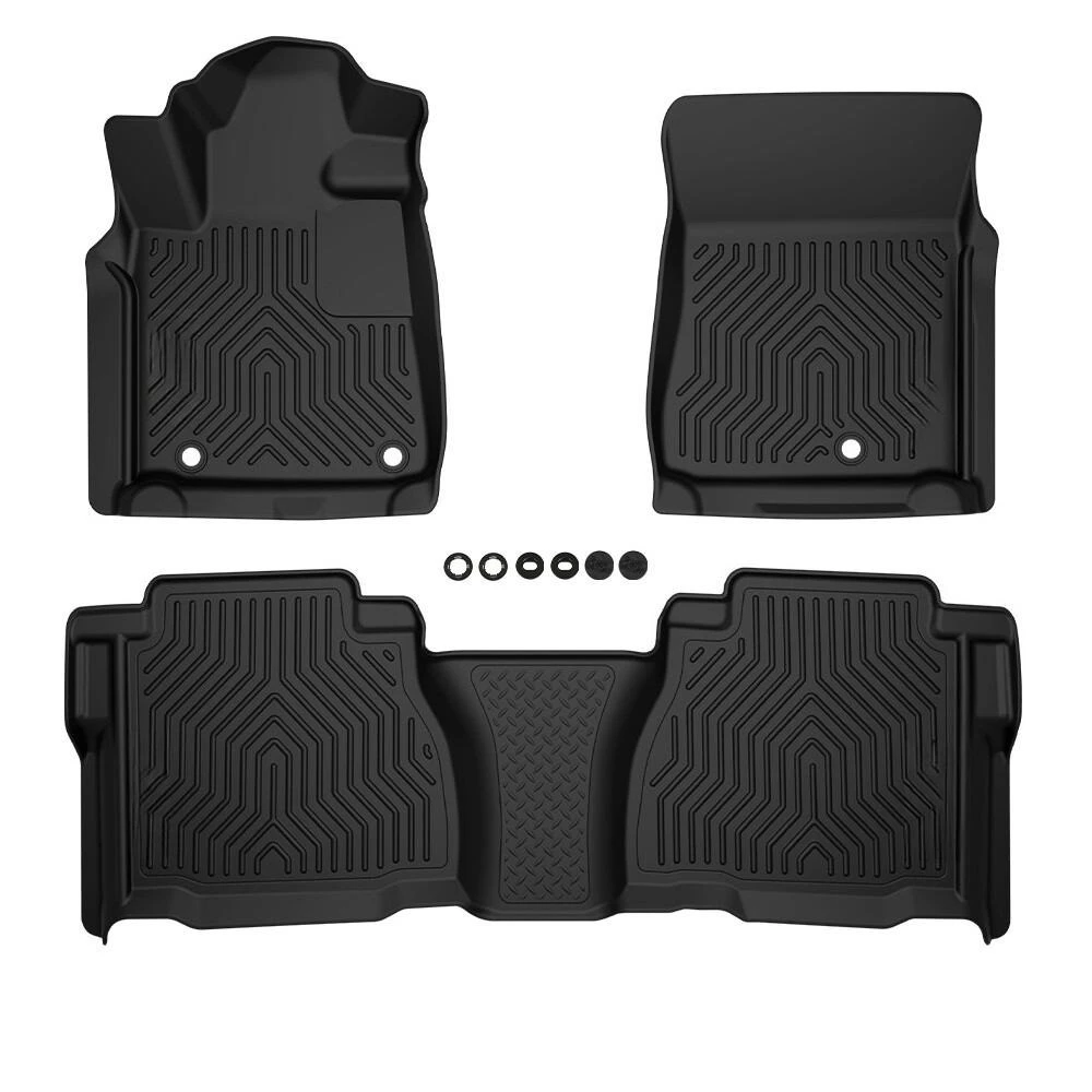 

Fit For 2007-2011 Toyota Tundra Double Cab / CrewMax TPE Floor Mats Liners New