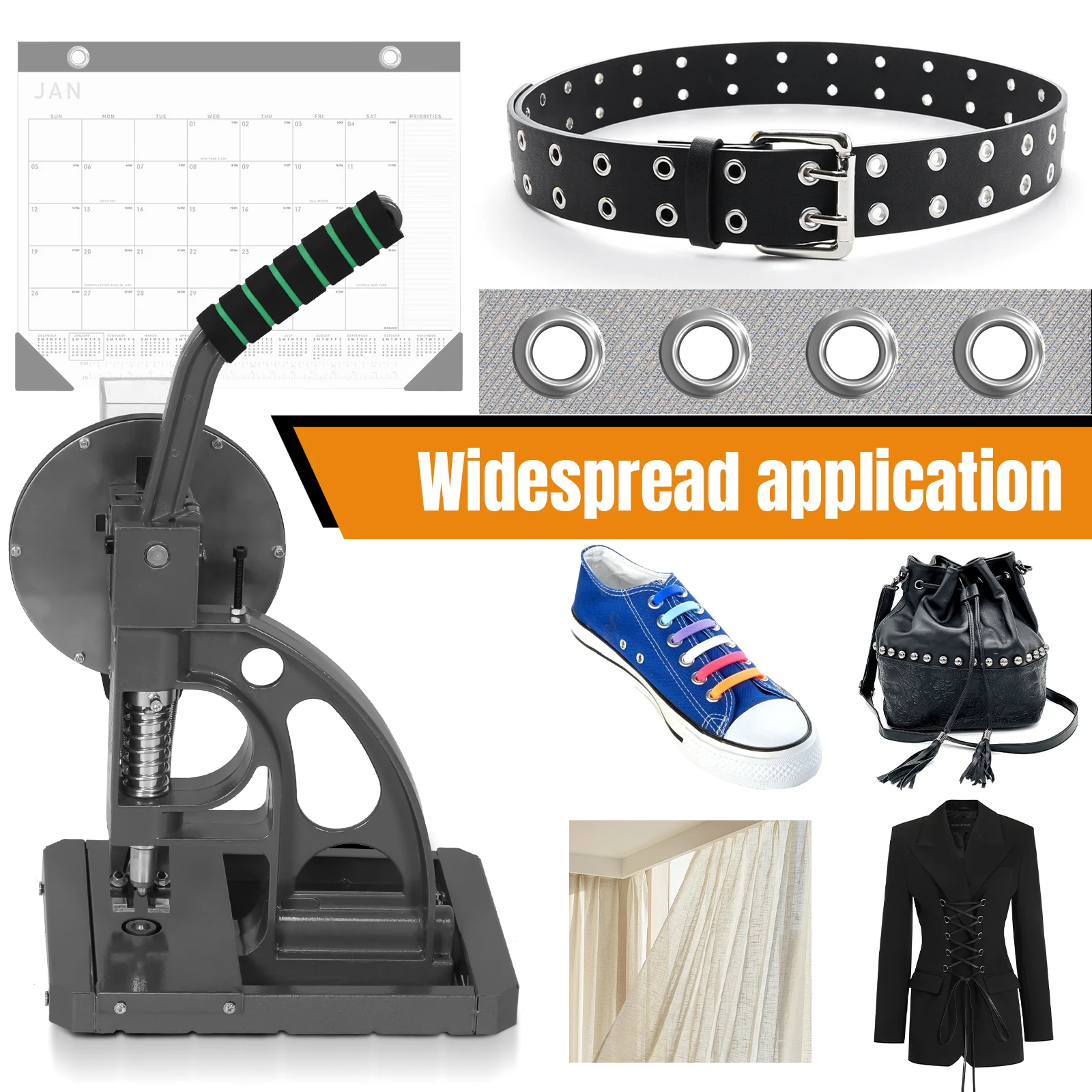 

Полуавтоматическая 8 мм прокладка для петель, машина для изготовления пряжек, перфоратор, инструмент для подачи петель для баннера, тента, плаката