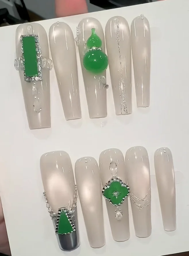 New Jade Pendant Jewelry 3D silicone Nail Art DIY Accessories Nail Art Mold Nail Art Stamping Template Stencils Decoration Tool
