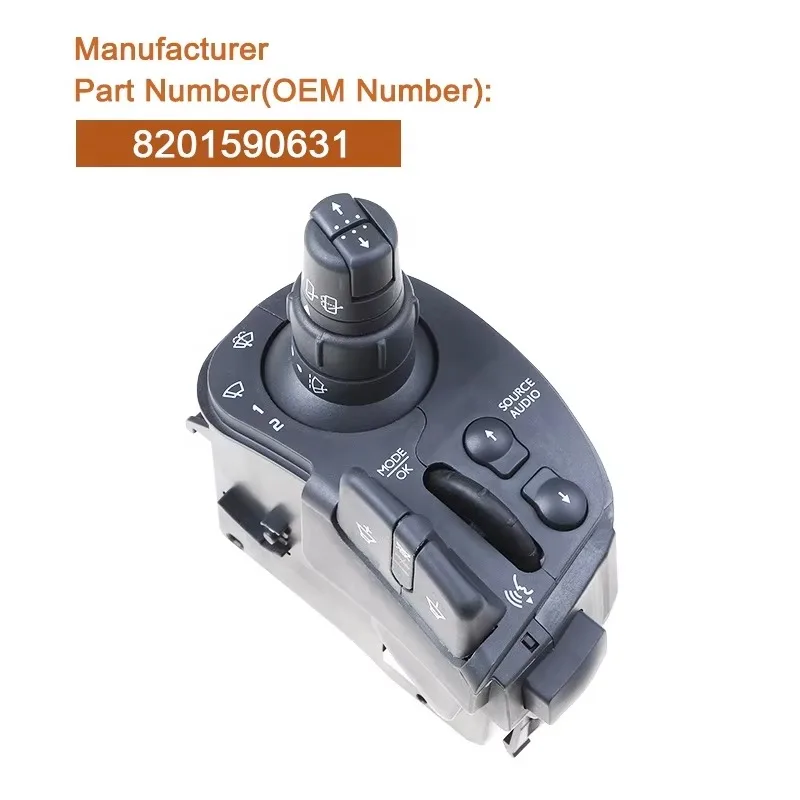 Windshield Wiper Switch For Renault Clio Kangoo Modus 8201590631 82015-90631 Steering Column Washer Control Stalk Lever