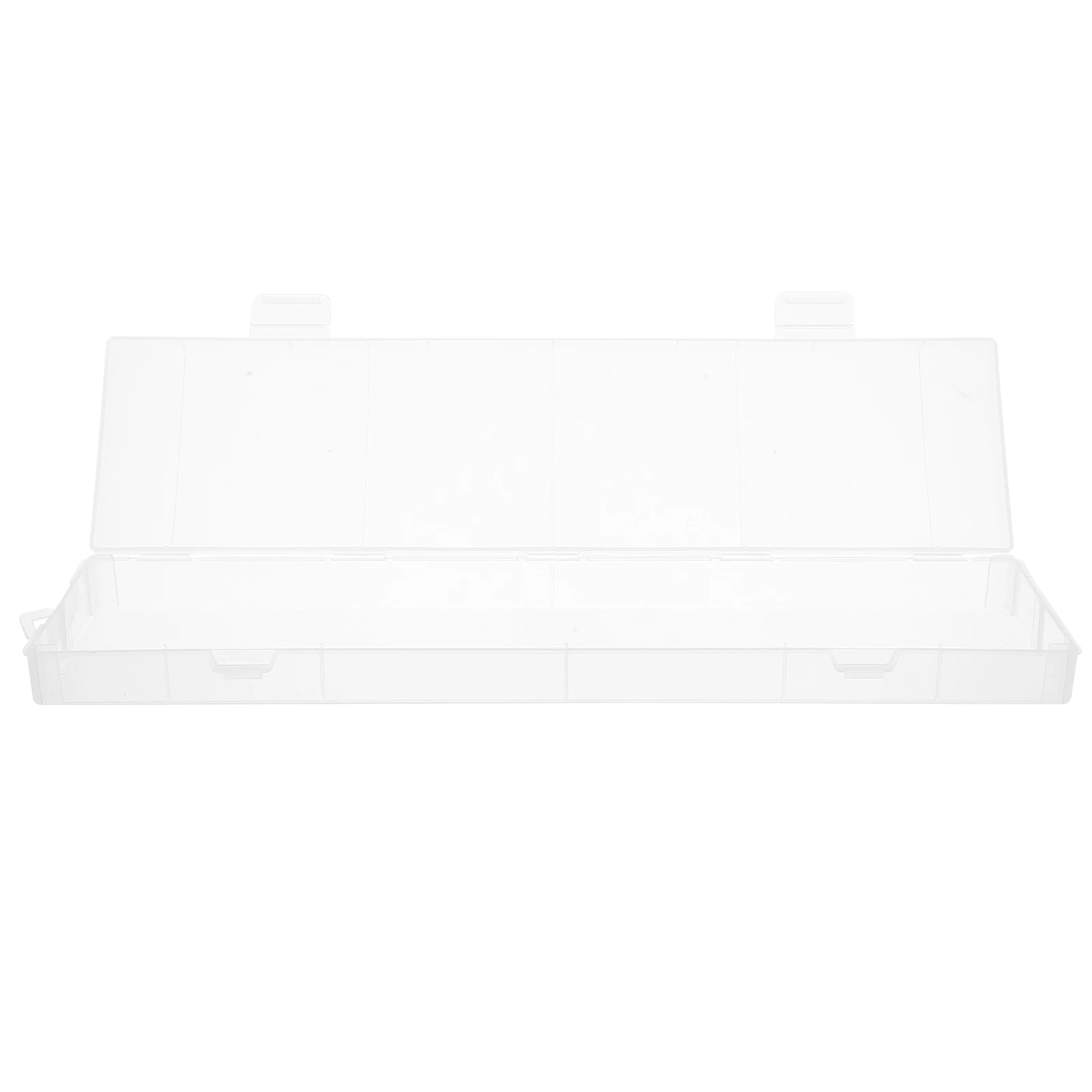 Clear Pencil Large Capacity Transparent Brush Storage Box Multifunctional Craft Pen Container Lightweight for School