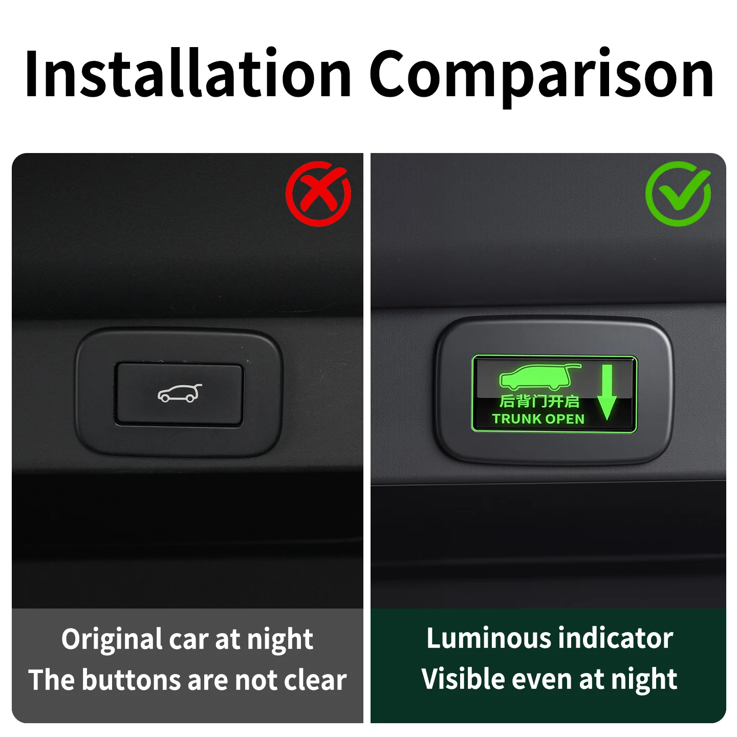 For Land Rover Range Rover Executive Electric Tailgate Warning Sticker Trunk Reflective Sticker Modification Accessory