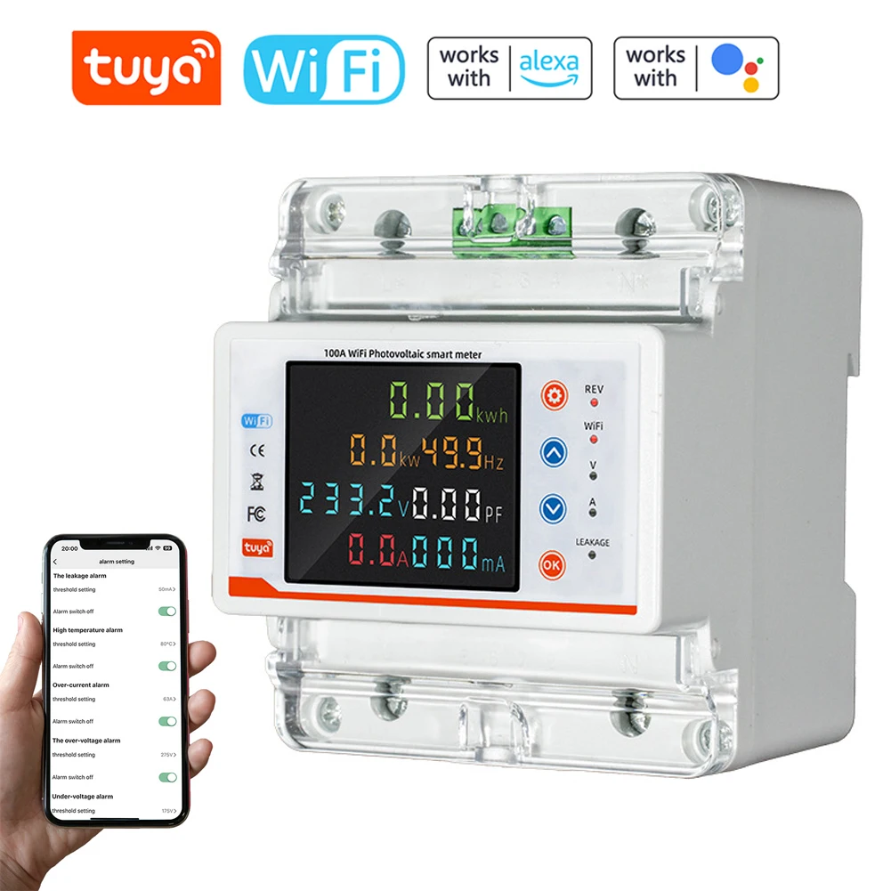 

Tuya WiFi Intelligent Circuit Breaker Bidirectional Metering Power Meter Reclosure Switch Multiple Protections Timing Schedule