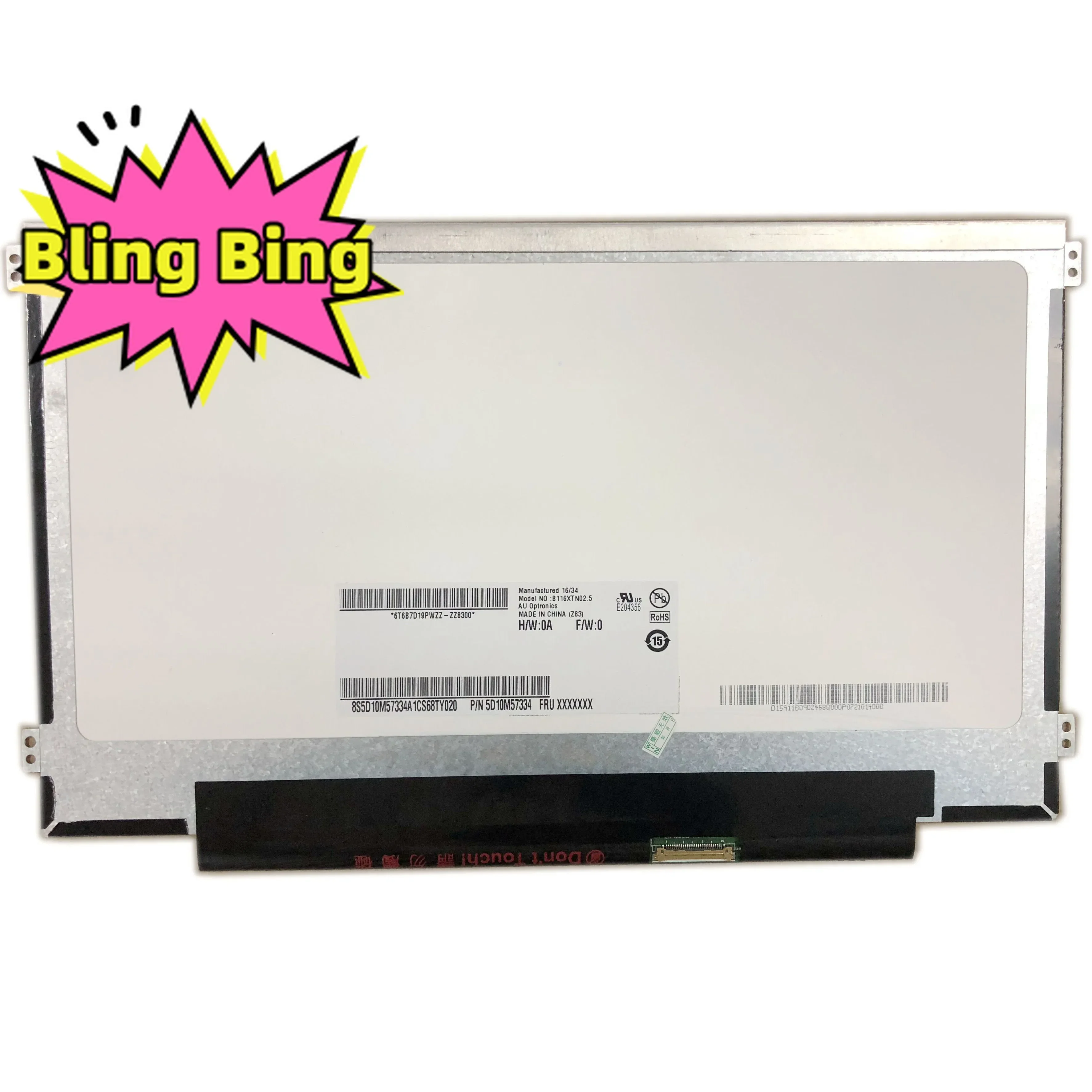 B116XTN02.5 fit B116XTN01.0 N116BGE-E42 N116BGE-EB2 N116BGE-E32 N116BGE-EA2 LCD11.6” 30PIN 1366×768 ears LED SLIM Laptop Screen