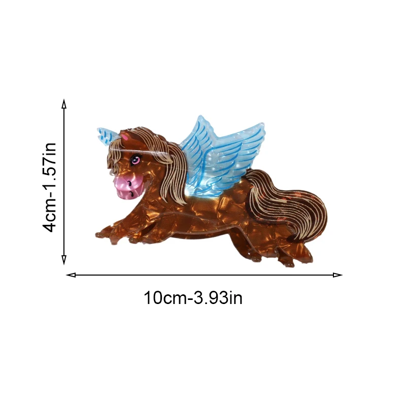 1 STÜCK Acryl Klaue Clip Tier Cartoon Dopamin Haarschmuck - Einhorn Pony Hai Einzigartige Styling Haarklammern