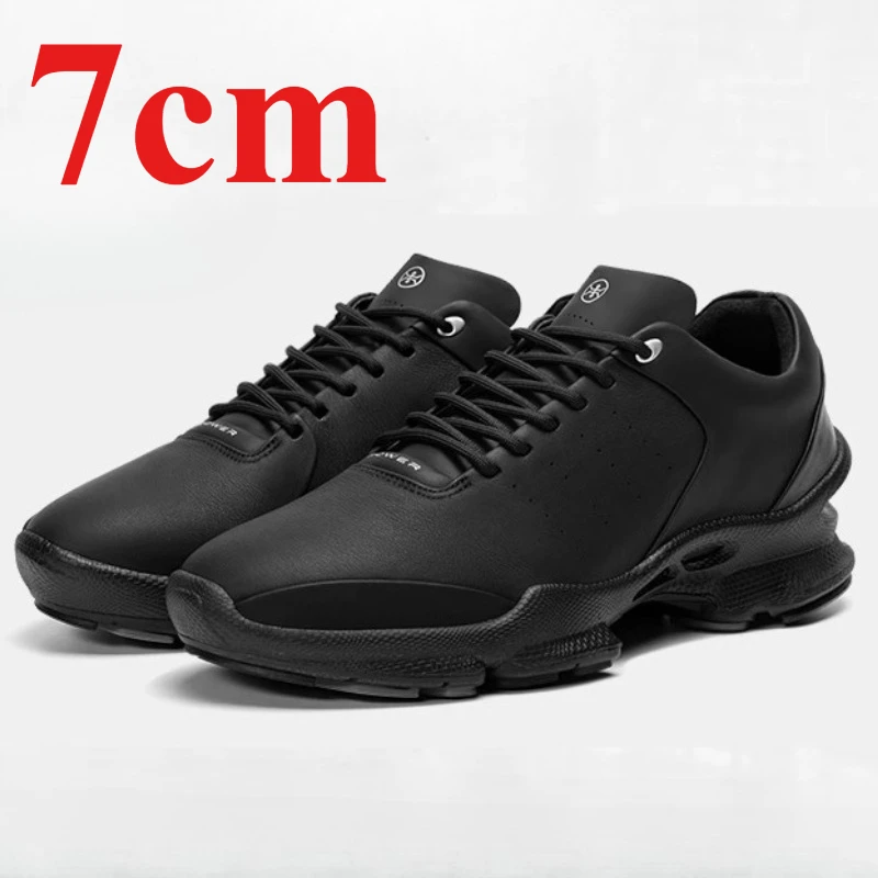 

Invisible Height Increasing Men's Shoes 7cm Soft Soled Height Increasing Board Shoes Outdoor Breathable Lightweight Casual Shoes