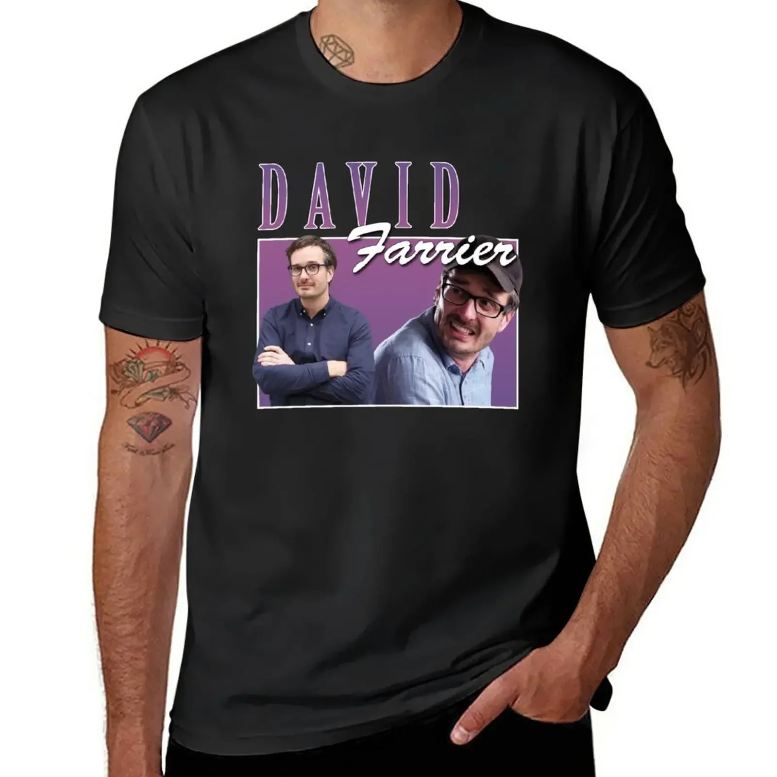 Kaus David Farrier kaus pria heavyweight baju lucu kaus berat untuk pria