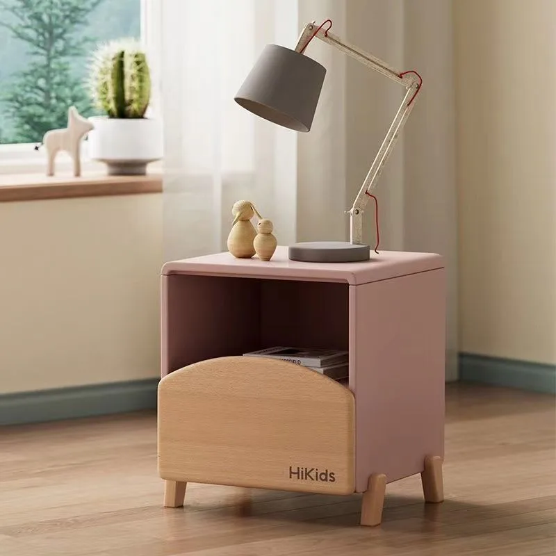 Toast Bedside Table Solid Wood Small Mini Storage Cabinet Children's Room Storage Bedside Storage Cabinet