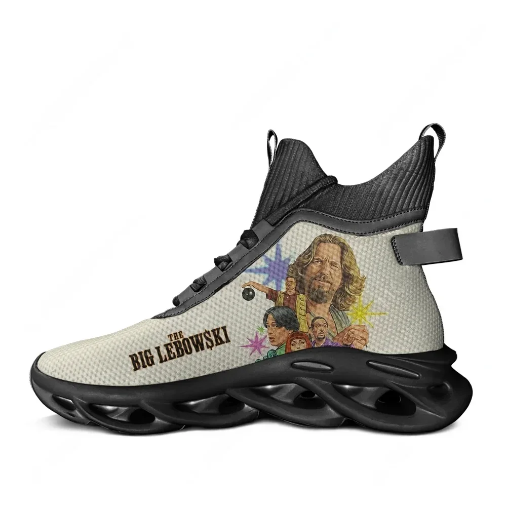 

Кроссовки The Big Lebowski High Top Flats, мужские и женские спортивные кроссовки, высококачественная повседневная обувь на шнуровке из сетчатого материала, обувь на заказ