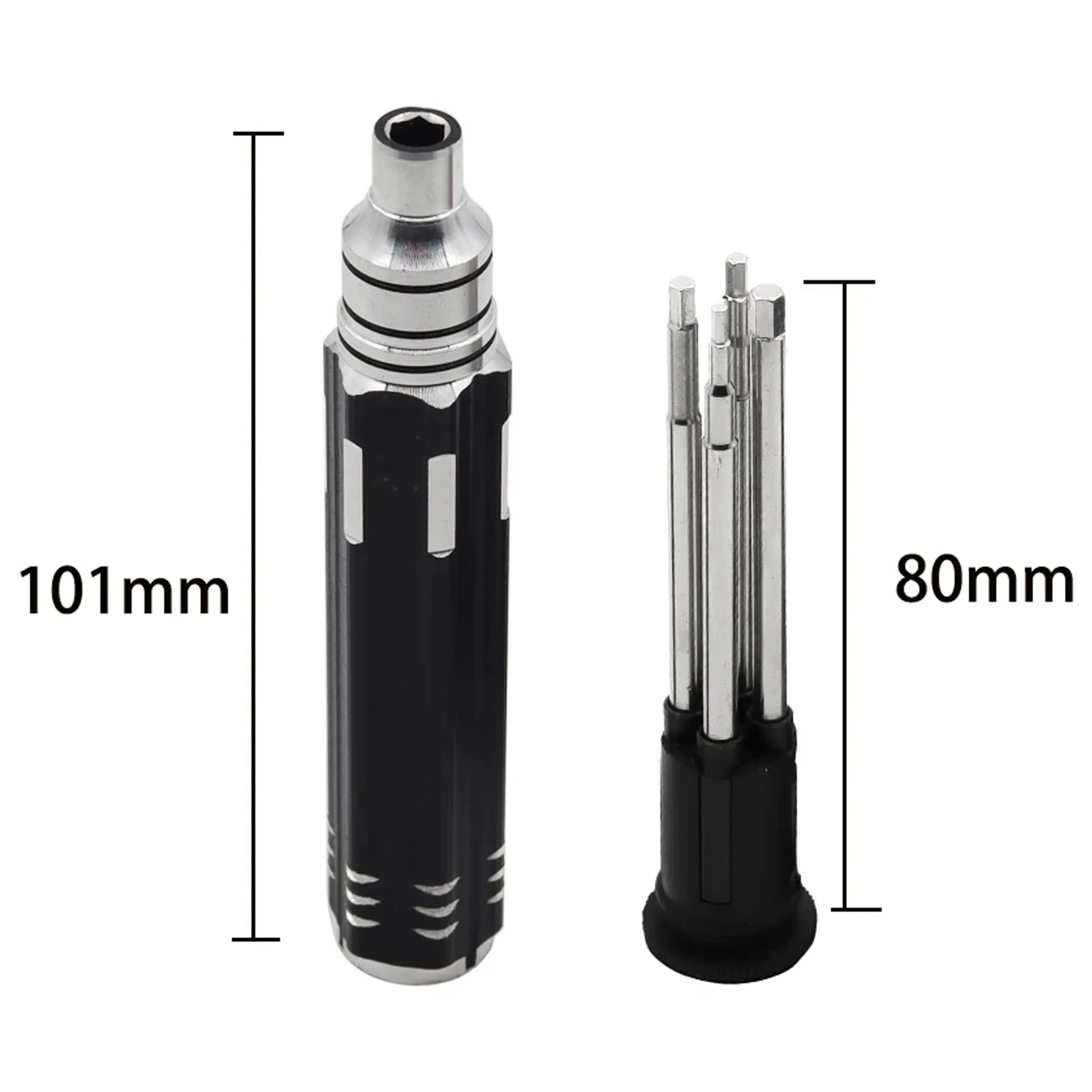 Cacciavite esagonale antiscivolo portatile 4 in 1 Cambio rapido Allentamento Chiave a brugola Viti esagonali in acciaio ad alta velocità Strumento chiave