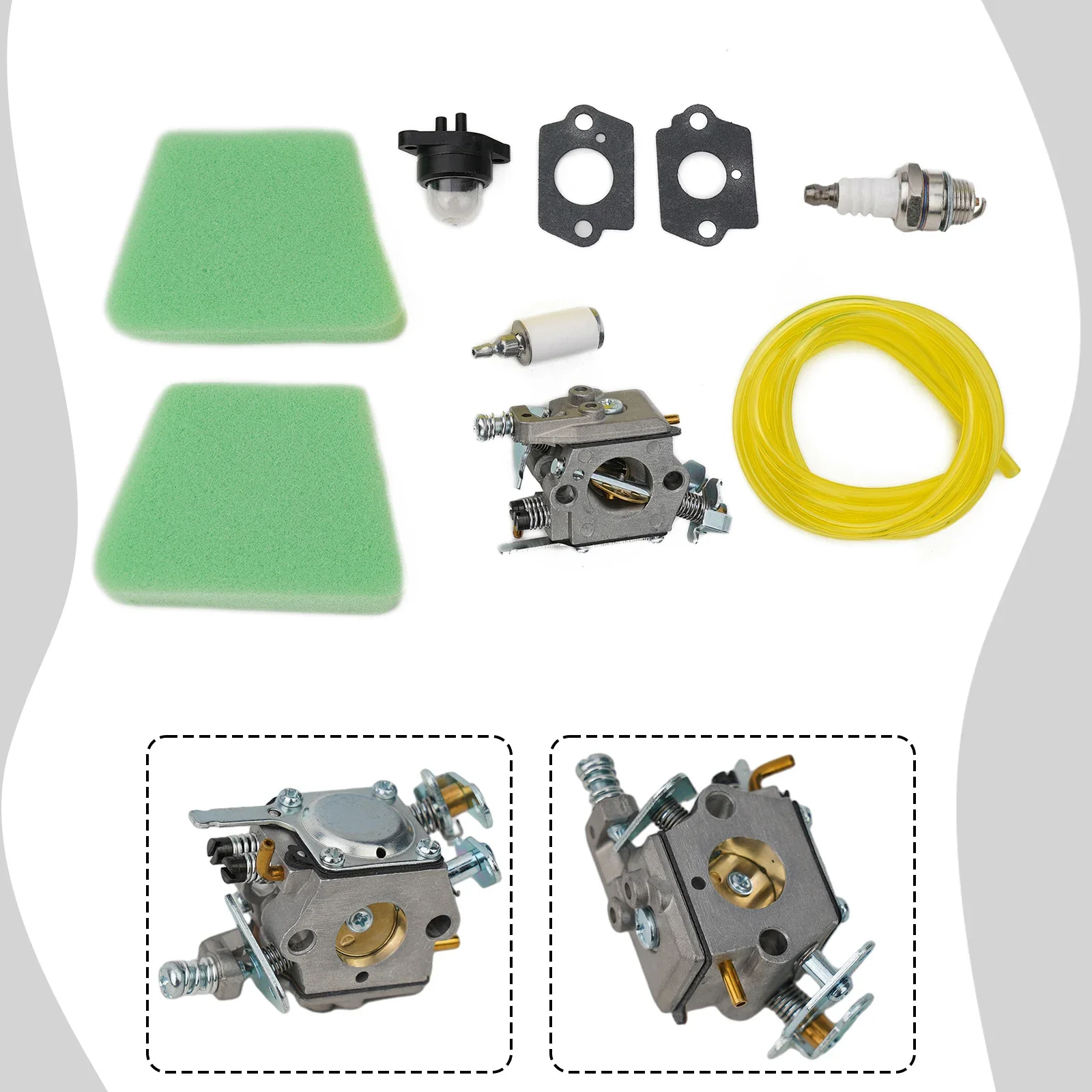Ignition Coil Carburetor Kit WT-891-1 WT-89 Air Filt Metal For Poulan Chainsaw Fuel System Wild Thing 2375LE 2050 Carburetor