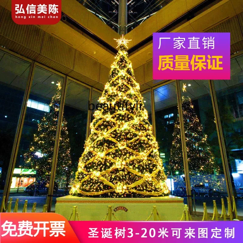 Christmas decoration large Christmas tree 4/5/6 set outdoor frame shopping mall scene layout