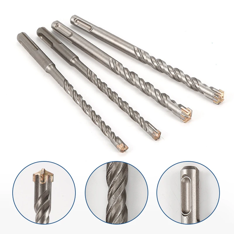 1pc Concrete SDS Plus Drill Bit Cross Tips 4 Cutters 110mm 160mm Wall Brick Block Electric Hammer Masonry Drilling Bits 드릴비트