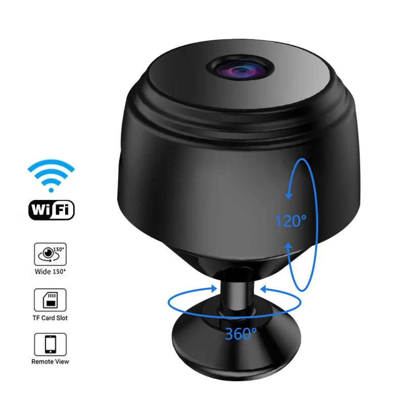كاميرا أمان لاسلكية A9 Mini 720P HD WiFi لمراقبة المنزل الذكي ونظام حماية مراقبة الفيديو عن بعد