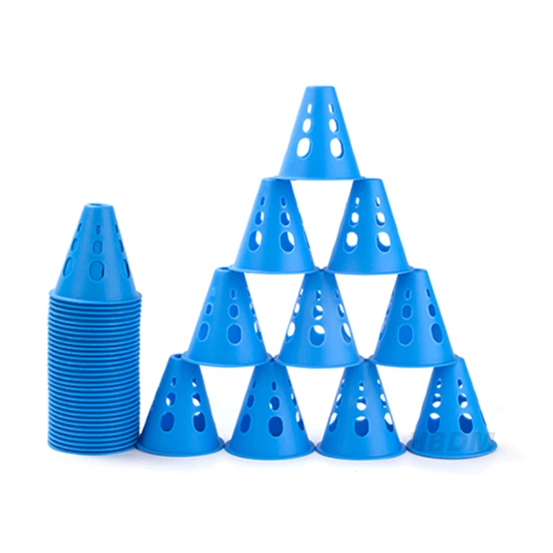 1/10/20Pcs Hollow Windproof Roller Skating Pile Skate Marking Training Road Cone Skating Post Soccer Football Rugby Sports