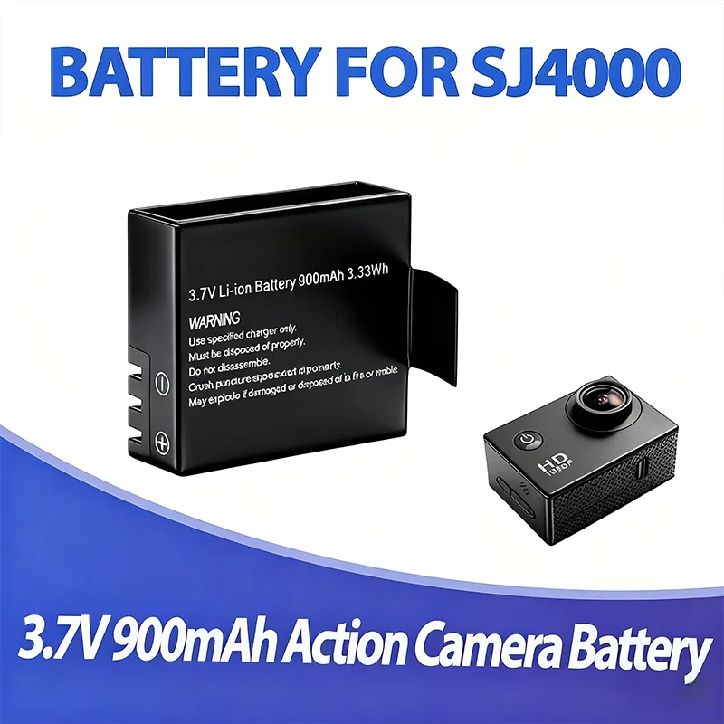 900mAh 3.7V SJ4000 بطارية قابلة للشحن ل SJCAM SJ4000 WiFi SJ5000 WiFi SJ6000 WIFI M10 SJ5000x الرياضة عمل كاميرا DV البطارية