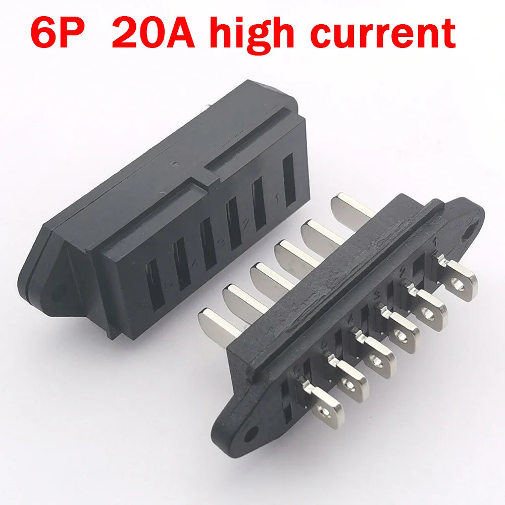 

20A 6P High Current Electric Car Power Connector 6.0mm Large Pitch 6 Pin Power Connection Plug-in Battery Male Female Sockets