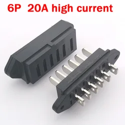 20A 6P High Current Electric Car Power Connector 6.0mm Large Pitch 6 Pin Power Connection Plug-in Battery Male Female Sockets