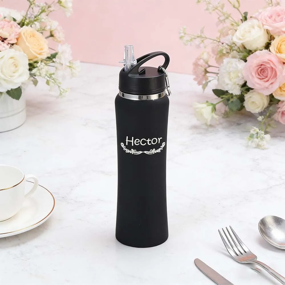 

Бутылка для воды из нержавеющей стали с индивидуальной гравировкой, 1 шт., гладкая отделка, лазерная гравировка