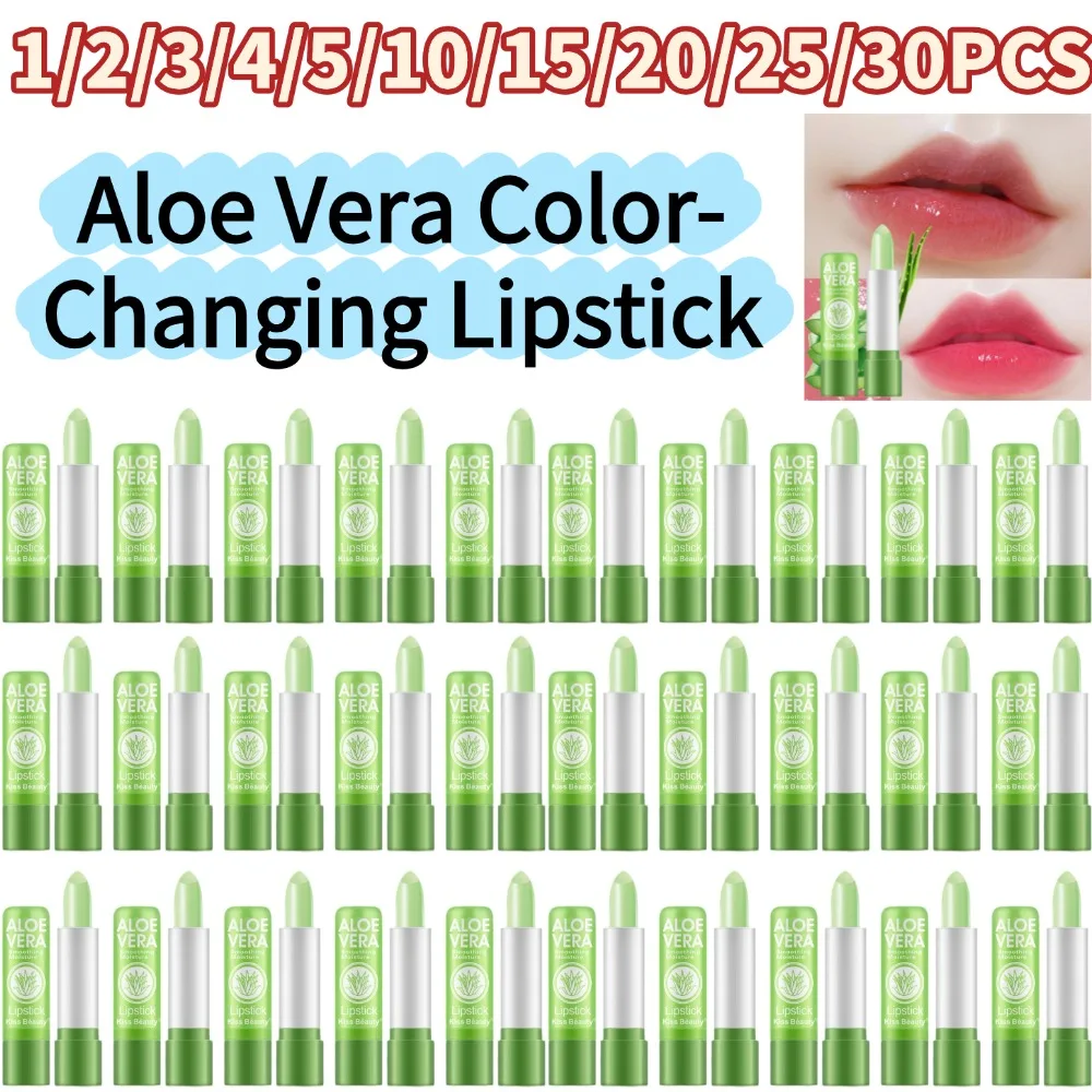 Aloe Vera Color-Changing Lipstick Long-Lasting, Moisturizing Temperature-Activated Lip Balm Fade-Resistant Nourishing Lip Care