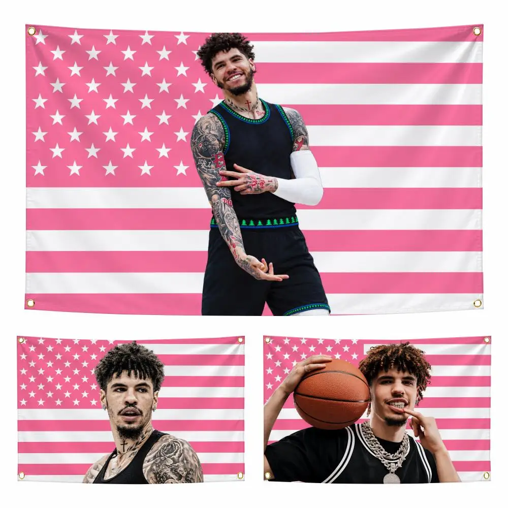 Athlete L-LaMelo Ball Flags Personalized Flag Room Dorm Camping Picnic Garage Bar Indoor Outdoor Wall Decor