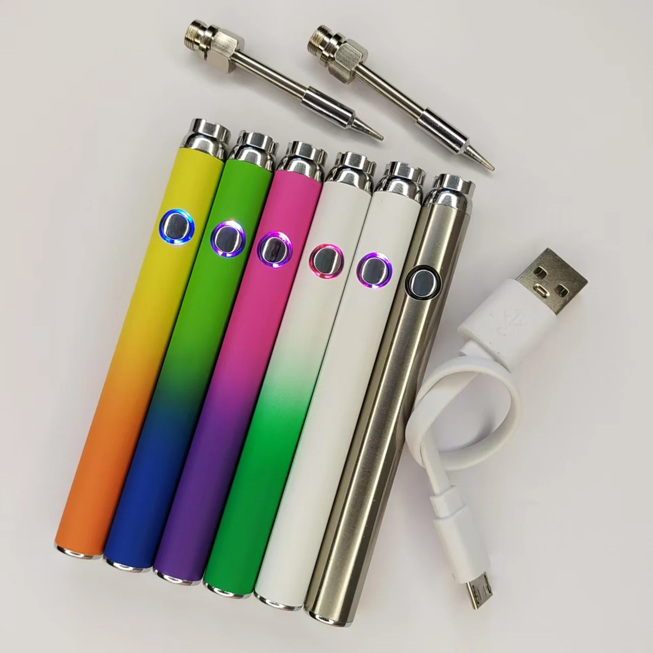 1-10pcs 11.2 Micro, Bottom Charging, 510 Thread Battery 350mah, DIY Soldering Iron, Mini Light Bulb Adjustable Voltage