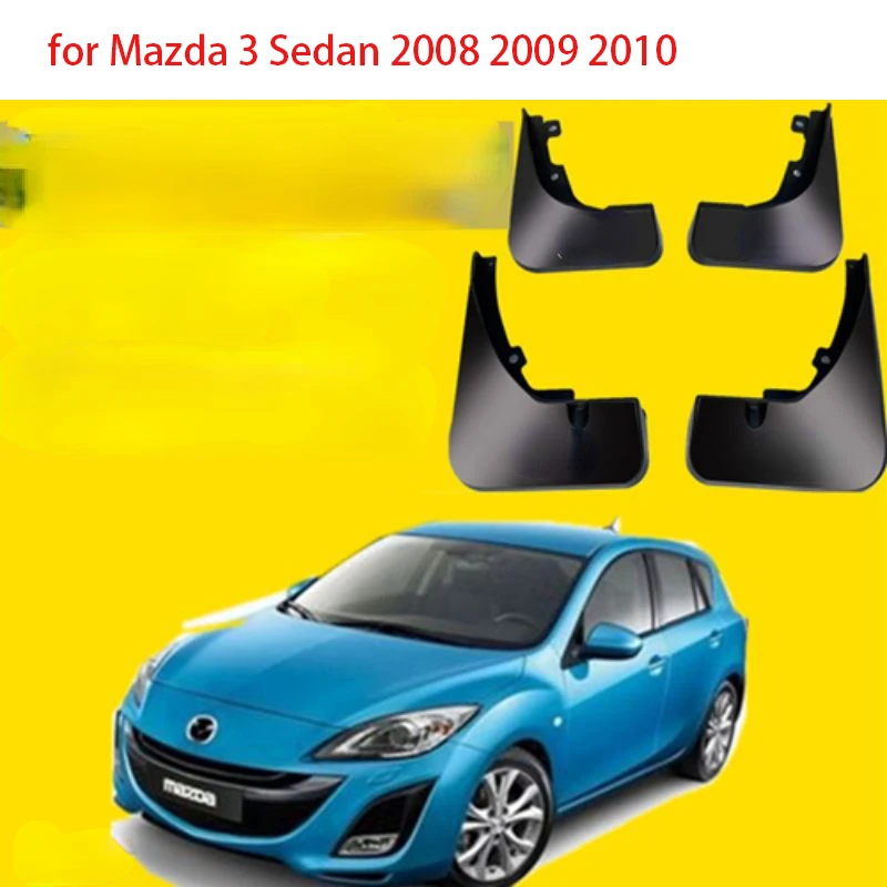 4pcs ABS Front & Rear Fender for Mazda 3 Sedan 2008 2009 2010 Car Mud Flaps Splash Guard Mudguard Mudflaps Accessories