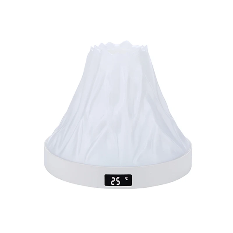 Kreatywna lampka nocna LED w kształcie górskiej górki, dotykowa lampka do sypialni, lampka nocna, dekoracja świąteczna, wyświetlacz temperatury.