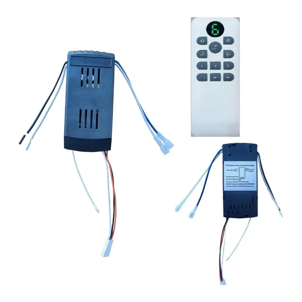 6 Timing Remote Control Kit With Light Function For DC Ceiling Fan 100-240V Receiver Home Office Accessories
