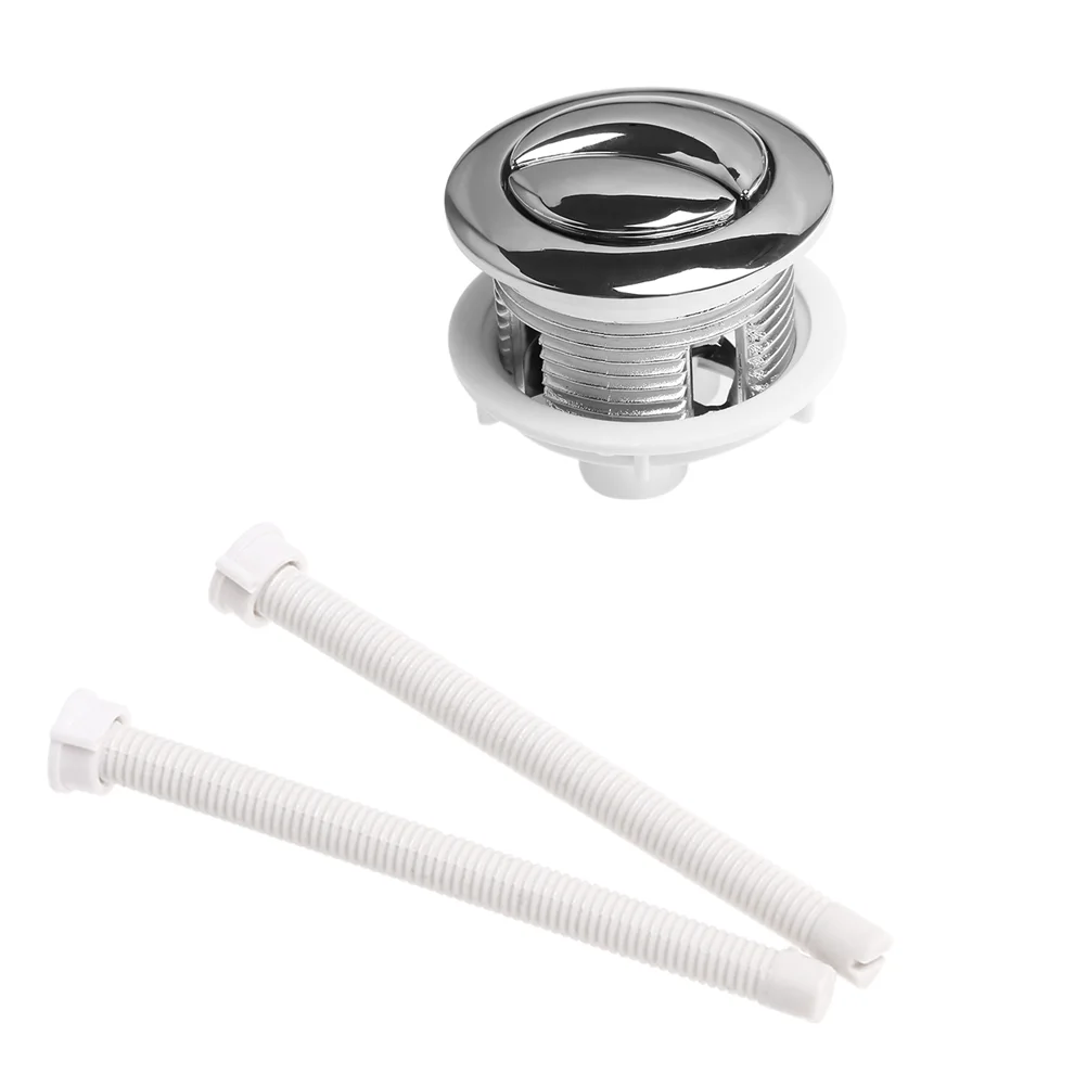 114 Mm Handle Switch Toilet Water Tank Push Button Rod Accessories Kit Silver Case