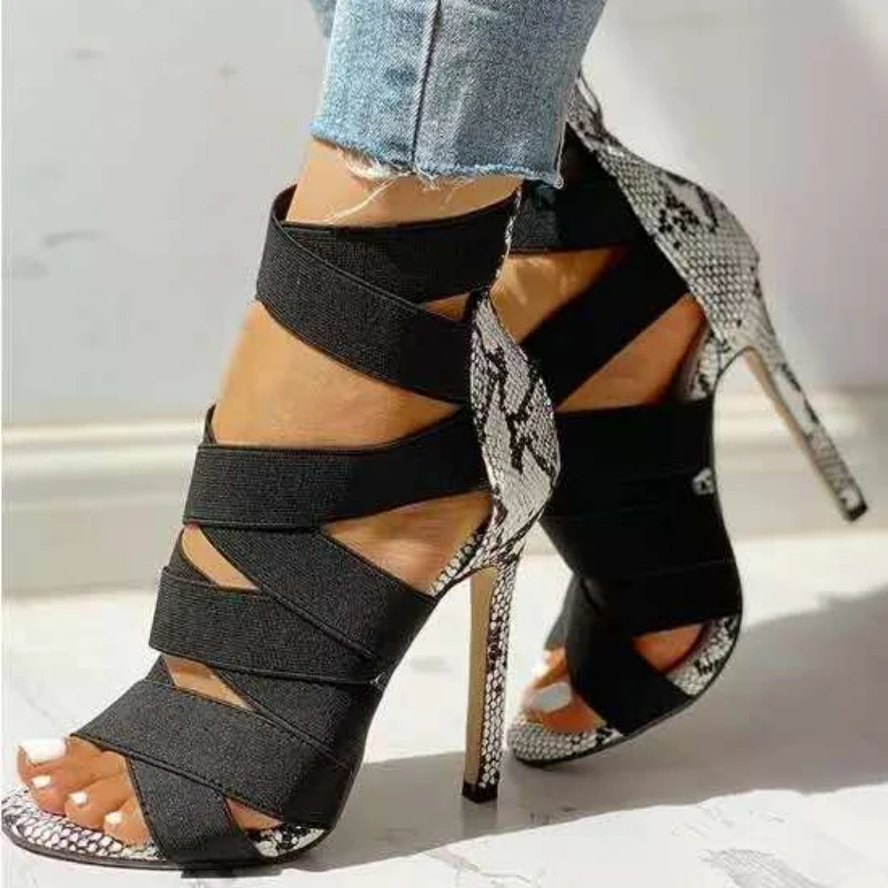 Women\'s Sandals High Heels Women\'s Shoe Buckle Summer Heels for Girls Comfortable New Fashion Stiletto with Peep Toe Open