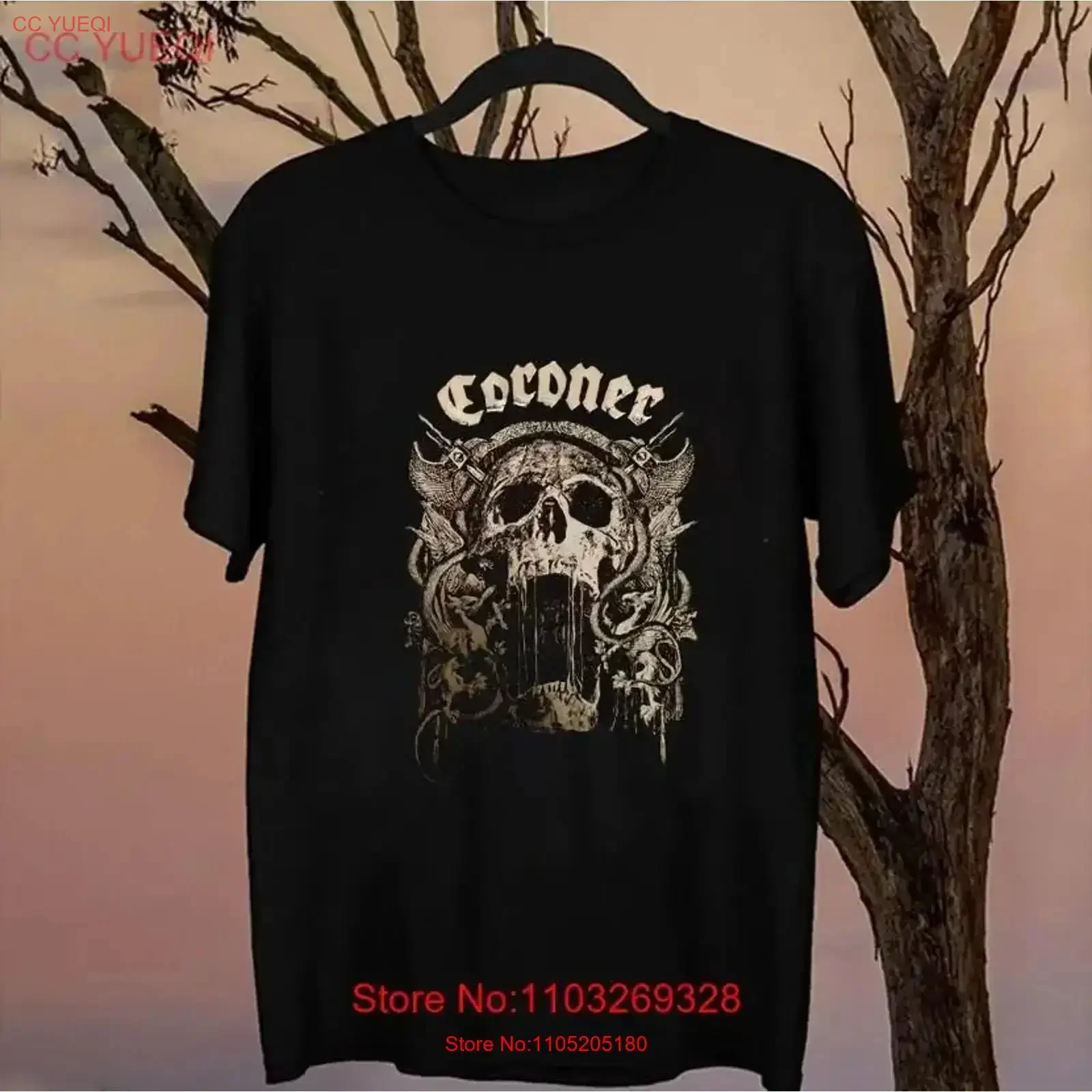 جديد Coroner 2022 جولة لمحبي S 5XL تي شيرت RR44_49 خمر غسلها أنيق مريح الرسم أوم امتدت تنفس لينة #1