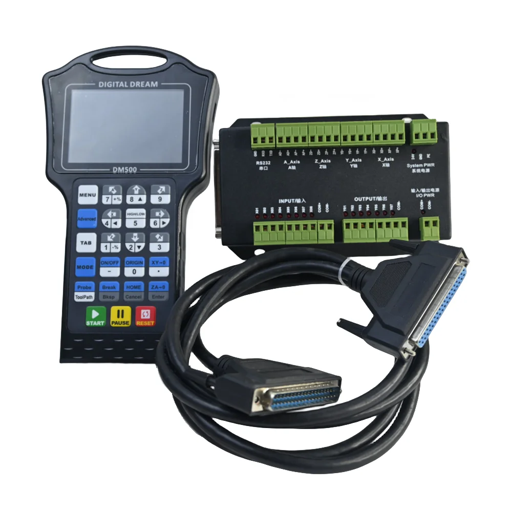 DM500 3/4-axis Pendant CNC Motion Controller 500 KHz Handheld Motion Offline Control System for Milling/Router