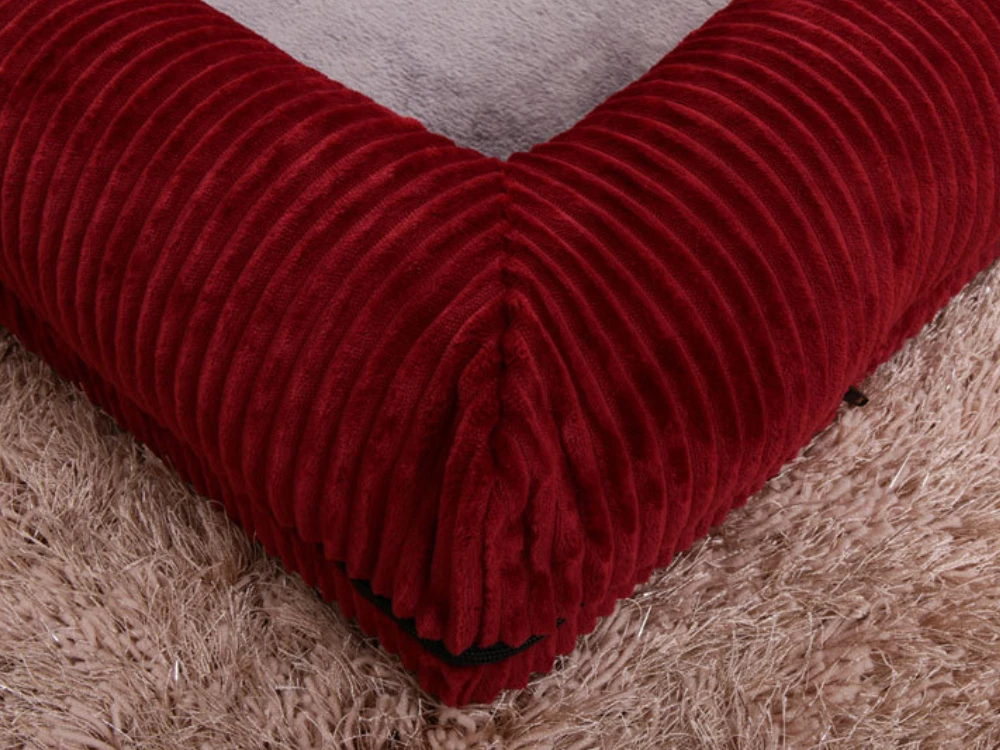 L Shape Dog Bed Sofa with Heart Pillow Removable Cover Waterproof Soft Sleeping Cushion Big Cat Cushion Puppy Mat Pet Supplies