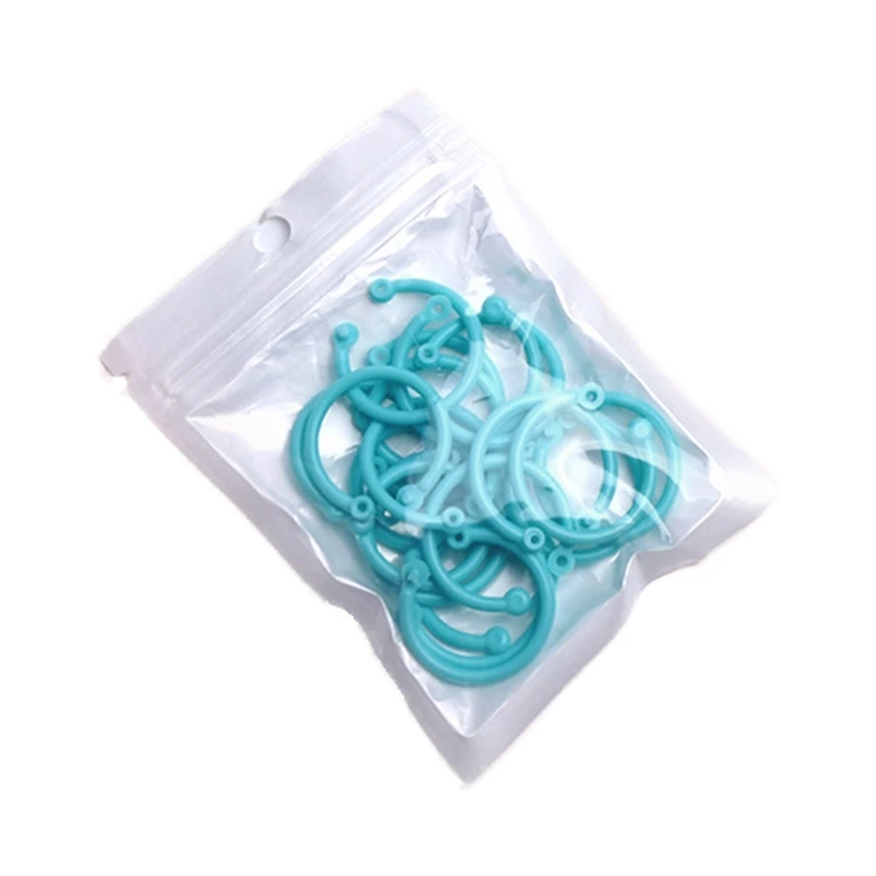 Plastic Binder Rings,Flexible Loose Leaf Book Rings,Colorful DIY Keychain Rings