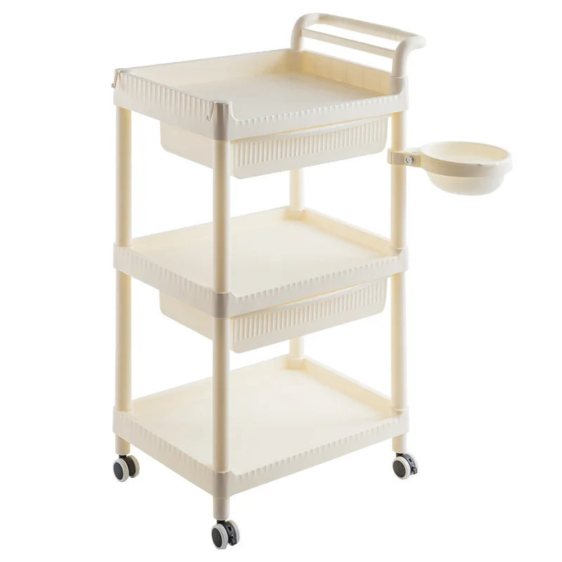 Beauty Salon-specific Cart, Multifunctional Mobile Storage Rack For Hair Salons, Perms, And Dyeing Carts