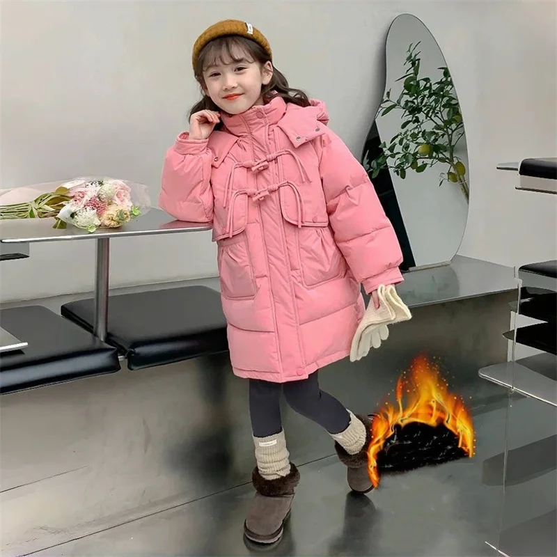 Girls Down Coat Overcoat Jacket Windbreak Outerwear 2024 New Arrive Winter Autumn Sport Warm Christmas Gift Children's Clothing