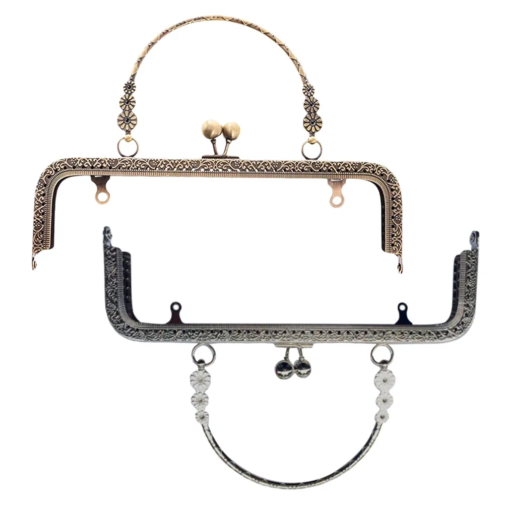 

Винтажная металлическая рамка для сумки 20 см в стиле ретро, фурнитура для рукоделия, замок для сумок ручной работы и наплечных сумок